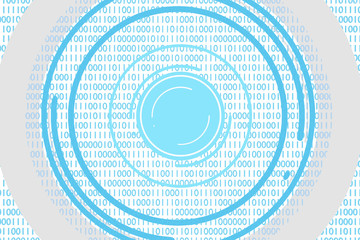 robot eye artificial intelligence data visualization machine learning or data scan 3d-illustration
