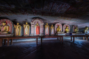 Dambulla cave temple in Sri Lanka