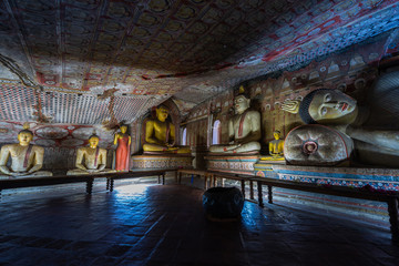 Dambulla cave temple in Sri Lanka