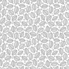 Graphic leaves seamless pattern.
