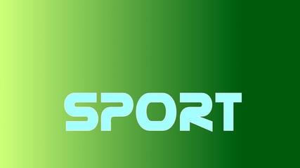 Sport animated text