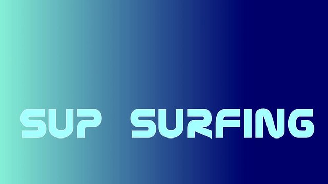 Sup Surfing animated text