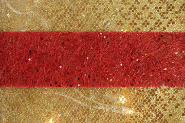 Red and gold color glitter background