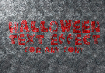 Halloween Bloody Text Effect Mockup