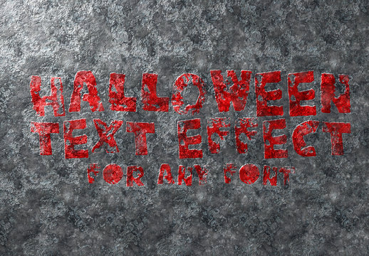 Halloween Bloody Text Effect Mockup