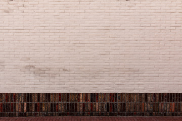White Dutch Brick Wall Texture Element Concept