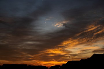 dramatic sky with clouds