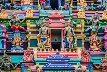 Beautiful statues in a Hindu temple