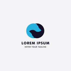 logo Animals Dog, concept animal shapes dog + icon sync.