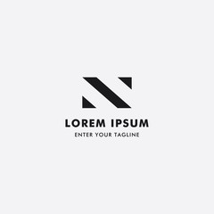Logo Letter N Simple Premium design, Concept Letter N Monogram.