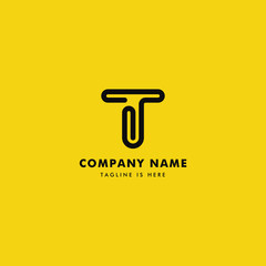 Logo Letter T Clips, Concept Letter T + Icon Clips.