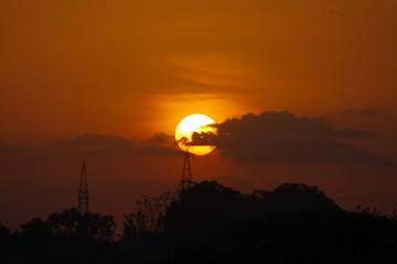 Sunset & pylons