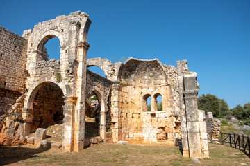 Roman period historical city Cantyelis in Mersin at Turkey