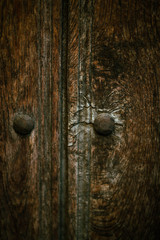 Obraz premium old wooden door with beautiful metal elements