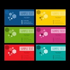 Set of business cards. You can edit the cards by adding your name and company name