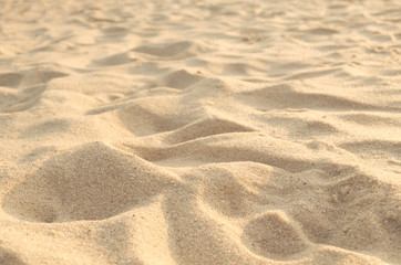 Fototapeta na wymiar Texture of sand hills close up on the shore.