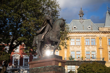Monument to Danylo Halytskyi in Lviv