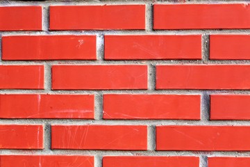 Obraz premium BACKGROUND-wall of large red brick