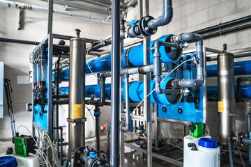 System of automatic treatment and multi-level filtration of drinking water produced from well....