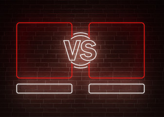 Versus Screen. Fight backgrounds competition. 3D rendering. - 290811891
