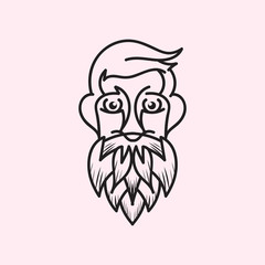 men brewery handsome minimalist logo