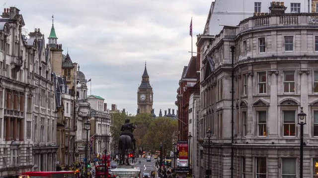 London Politics News Big Ben Trafalgar Square Bus Traffic Congestion City Skyline Flag