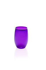purple plastic glass