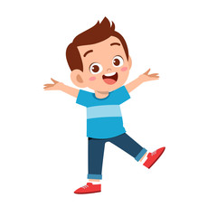 cute kid teen boy show facial expression