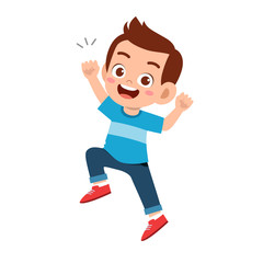 cute kid teen boy show facial expression