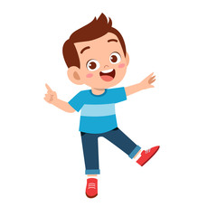 cute kid teen boy show facial expression