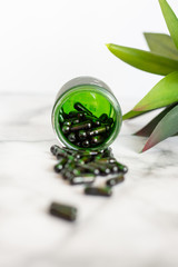 Vitamin Supplements in Green Packaging