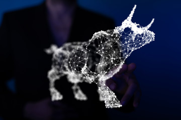 Business intelligence. Diagram - Graph Stock Trading, Investment dashboard