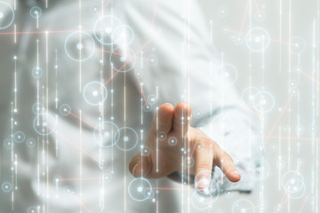 Innovation futuristic digital data binary code background technology