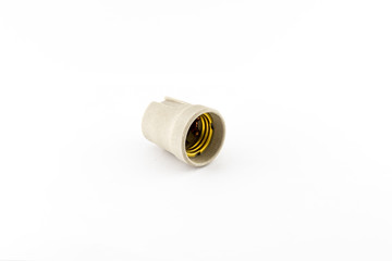 Ceramic lamp socket with copper contacts