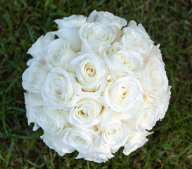 bouquet of white roses