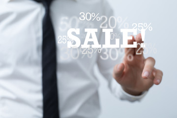 percent shopping digital in hand