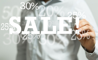 SALE CONCEPT DIGITAL in hand