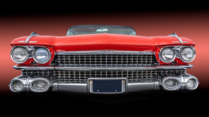 Obraz na płótnie Canvas Front view of a retro american car