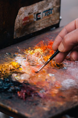 Messy Artists palette,Montmartre, Paris