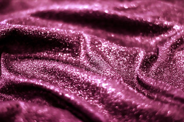 Pink holiday sparkling glitter abstract background, luxury shiny fabric material for glamour design...