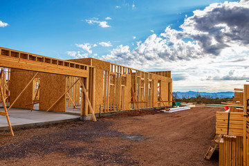 Fototapeta na wymiar New Home Construction In Arizona