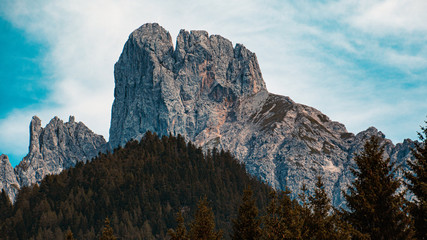 Beautiful alpine view with the famous Bischosmütze summit at Annaberg, Lammertal, Salzburg, Austria
