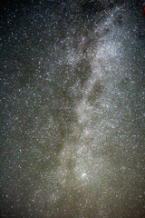 Milky way galaxy panorama on a night sky