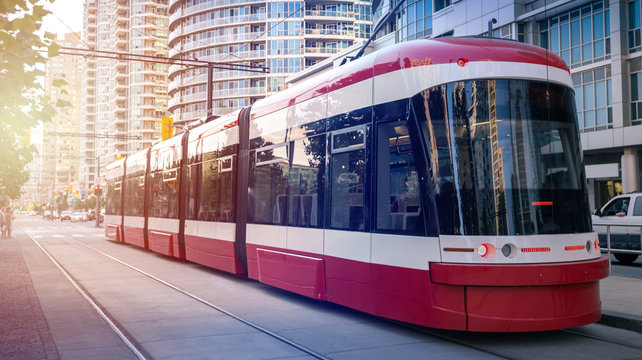 Streetcar in Toronto, Ontario, Canada