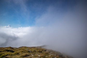 Foggy day in the mountains