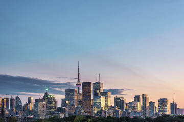 Toronto city view from Riverdale Avenue. Ontario, Canada