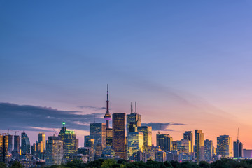Naklejka premium Toronto city view from Riverdale Avenue. Ontario, Canada