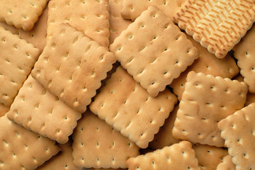 Biscuit sweet cookie background.