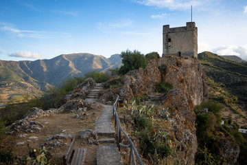 Fototapeta na wymiar Castle of Zahara de la Sierra, province of Cadiz, Andalusia, Spain