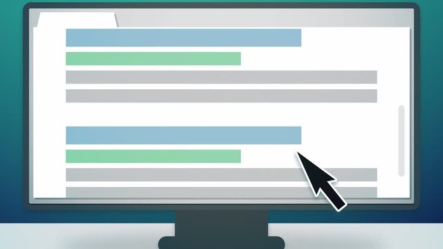 デスクトップPCでインターネット検索をしてウェブサイトにアクセス